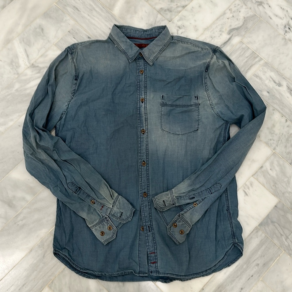 Men’s large 7 for all mankind denim shirt